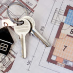 Keys with home on blueprints Keys with home on blueprints